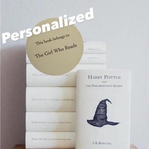 HP Hardcover Paperback set dust jackets covers books collection minimalistic simple magic drawing art personalized unique gift decor sleeve