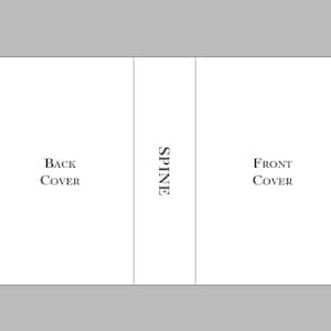 May include: Diagram of a book showing the different parts of the cover, including the front cover, back cover, spine, front inner flap, and back inner flap.