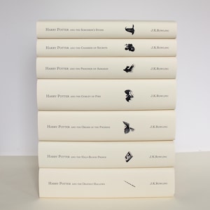 HP set Hardcover Dust Jackets covers book collection illustrated Minimalistic magician handmade illustration personalized gift her him wand