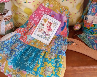 IMAGIER Gonnellina per bambina a patchwork ricamata