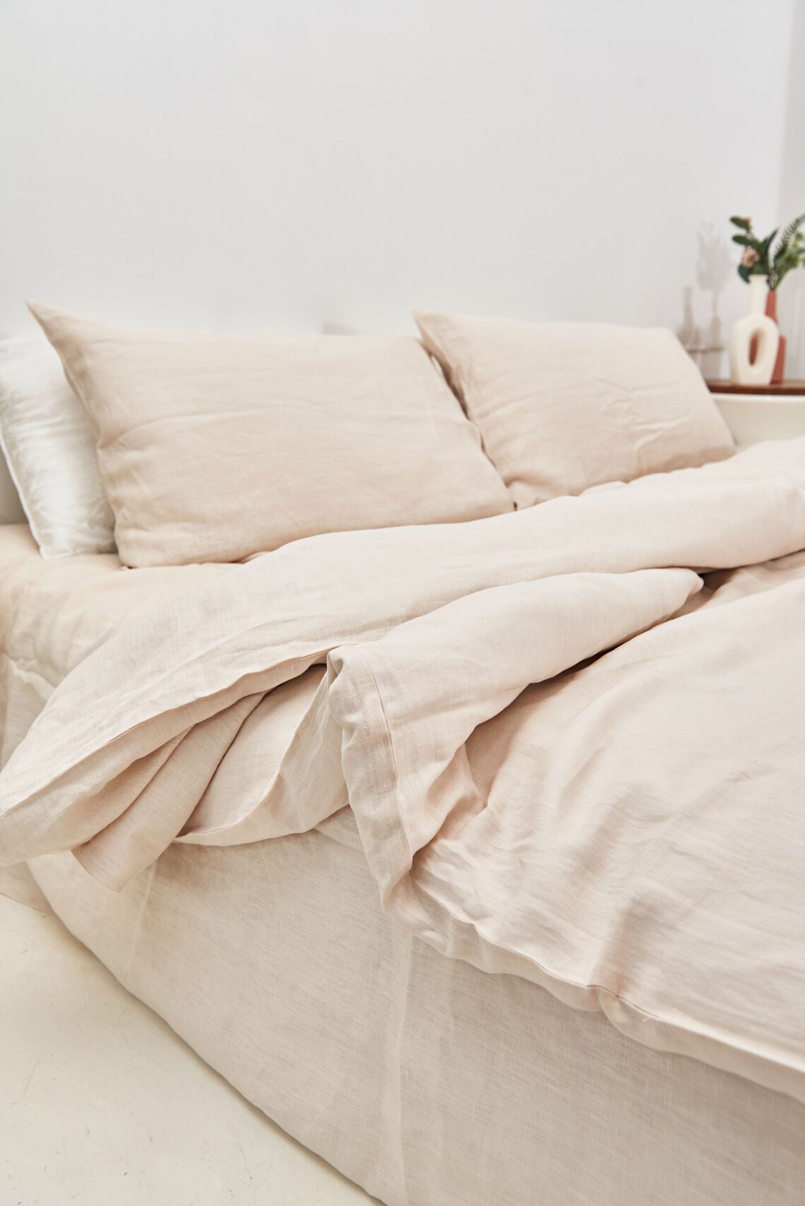 Linen Duvet Cover in Vintage Beige. 100 European Flax. Queen Etsy