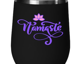 Yoga gifts namaste on the couch birthday christmas gift idea for men women travel mug