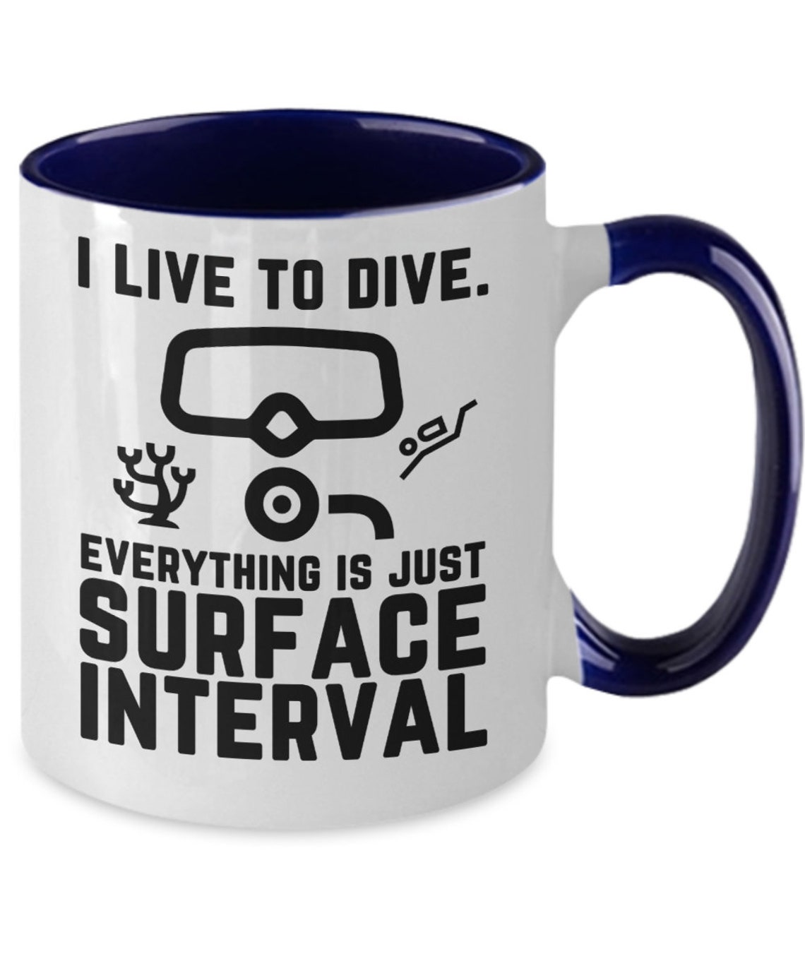 Scuba Diving Gifts I Live to Dive Birthday Christmas Gift Idea Etsy