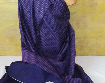 Double-Sides Fabric/Striped and Dots Pattern