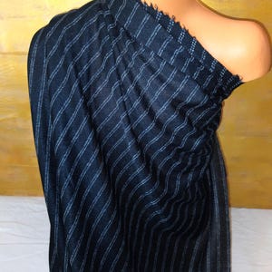 Very Light Stretchy Fabric Black/Striped 160x75 cm