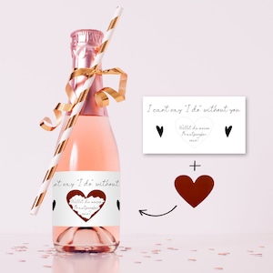Piccolo Label | Trauzeugin | Brautjungfer | Rubbelsticker | Hochzeit | Sekt