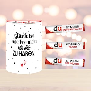 Glück ist eine Freundin wie dich zu haben | Personalisierte Aufkleber und Banderole | z.B. für Duplo |  | DU Botschaften | Geschenk | Frau