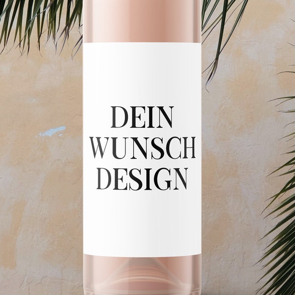 Weinlabel | Wunschdesign | Personalisierung | Hochzeit | Trauzeugin | Geburtstag | Abschluss | Gutschein | Flaschenetikett mit Rubbellos