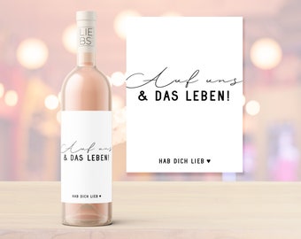 Weinlabel | Freundschaft | Etikett mit Wunschtext | Geschenk