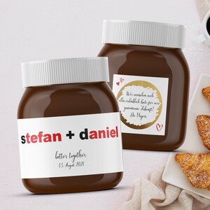 Label with scratch cards | e.g. for Nutella | Better together | Wedding couple | Wedding decoration | Gift | wedding anniversary | anniversary