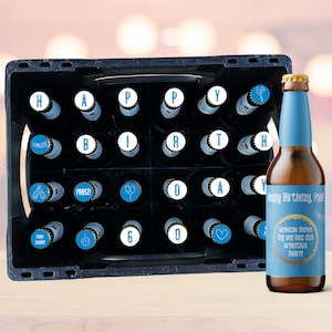 Bierkasten | Personalisierung | Bieretikett | Geburtstag | Flaschenetikett mit Rubbellos | Persönliche Nachricht | Bierlabel | Geschenk