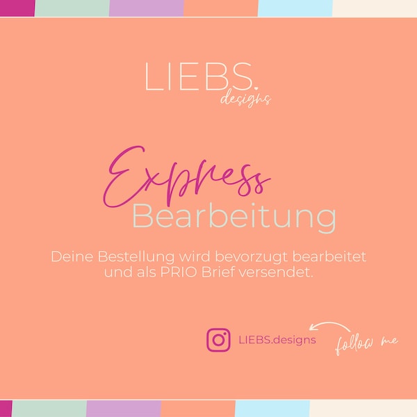 Express Bearbeitung | Express Versand | Last Minute Geschenk | LIEBS.designs