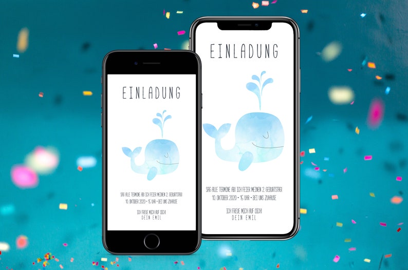 Digitale Einladung zum Kindergeburtstag eCard Geburtstagsfeier  Etsy