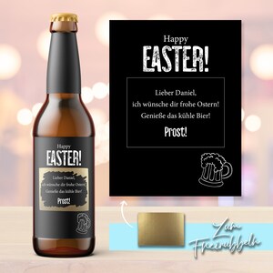 Bieretikett | Ostern | Flaschenetikett mit Rubbellos