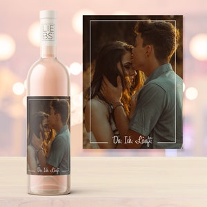 Wine label | Personalized with your own photo and saying | Wine label | Personalization | Love | Couple photo | wedding | anniversary | Gift