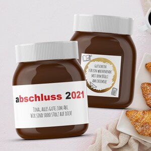 Label with scratch cards | e.g. for Nutella | Personalized texts | Graduation | Gift | Voucher | Scratch stickers | Graduation gift