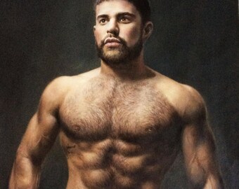 Male Nude Oil on Canvas | Etsy UK