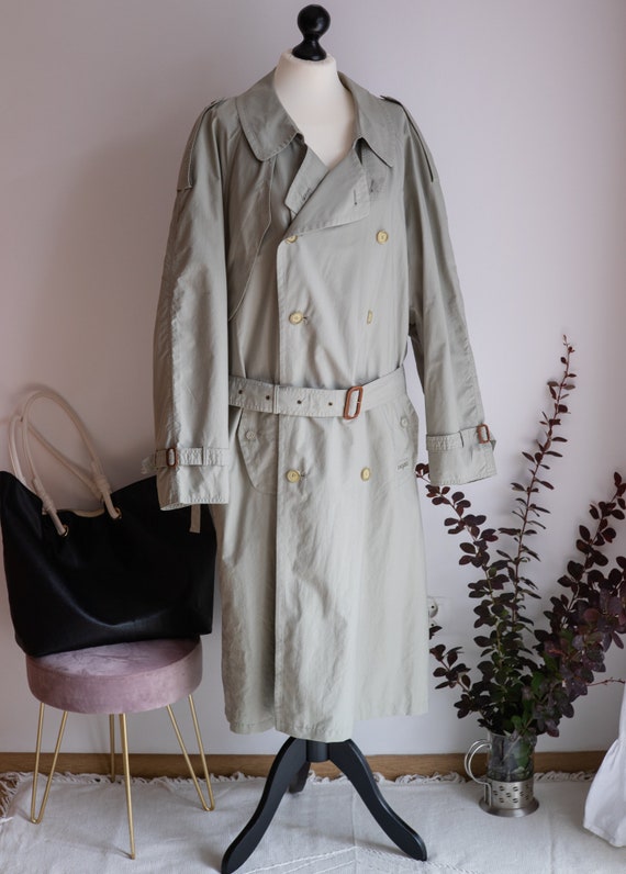 Vintage Trench Coat - Men's Bugatti Long Coat - Go