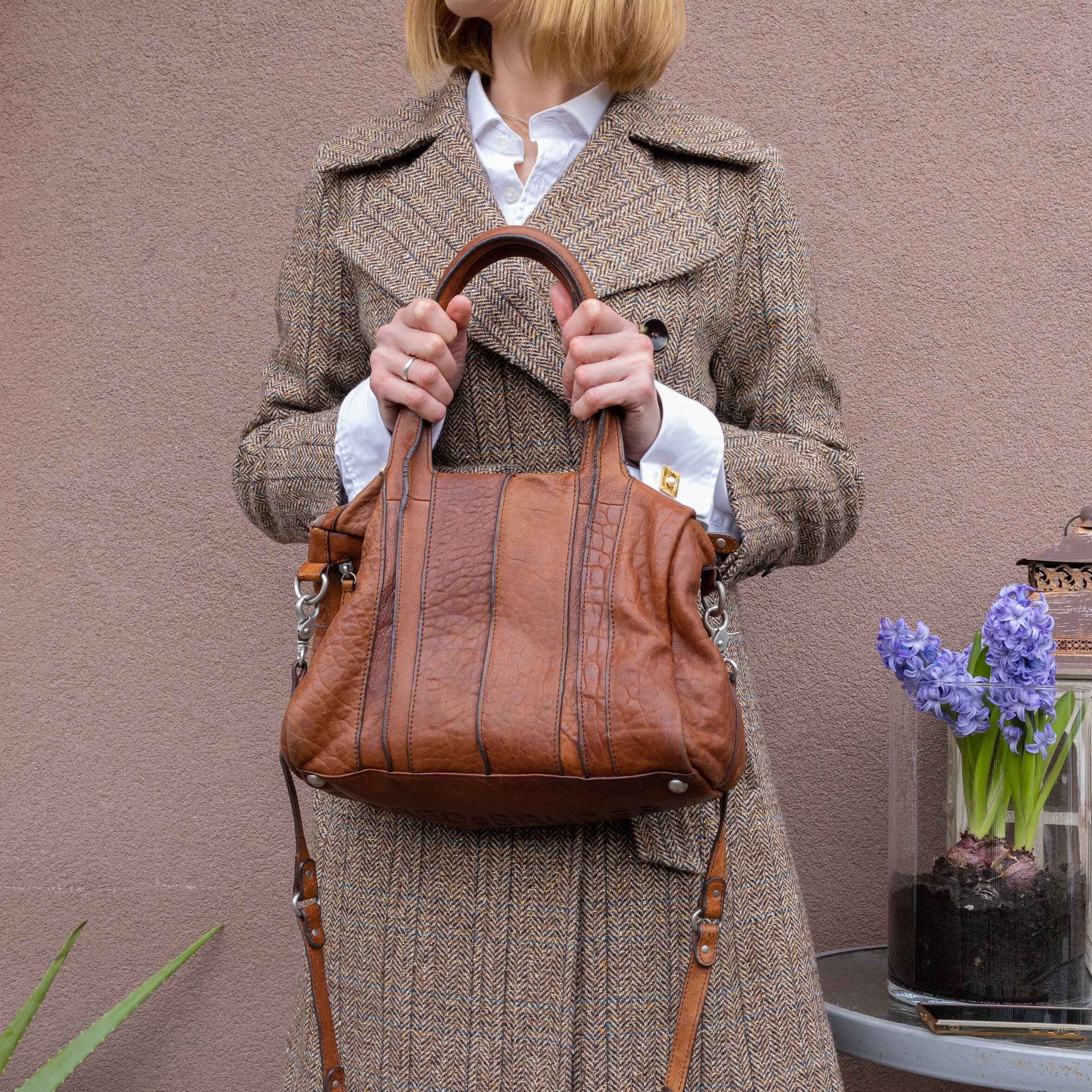 Brown Leather Vintage Bag Fredsbruder Brown Leather Vintage Bag - Main Image