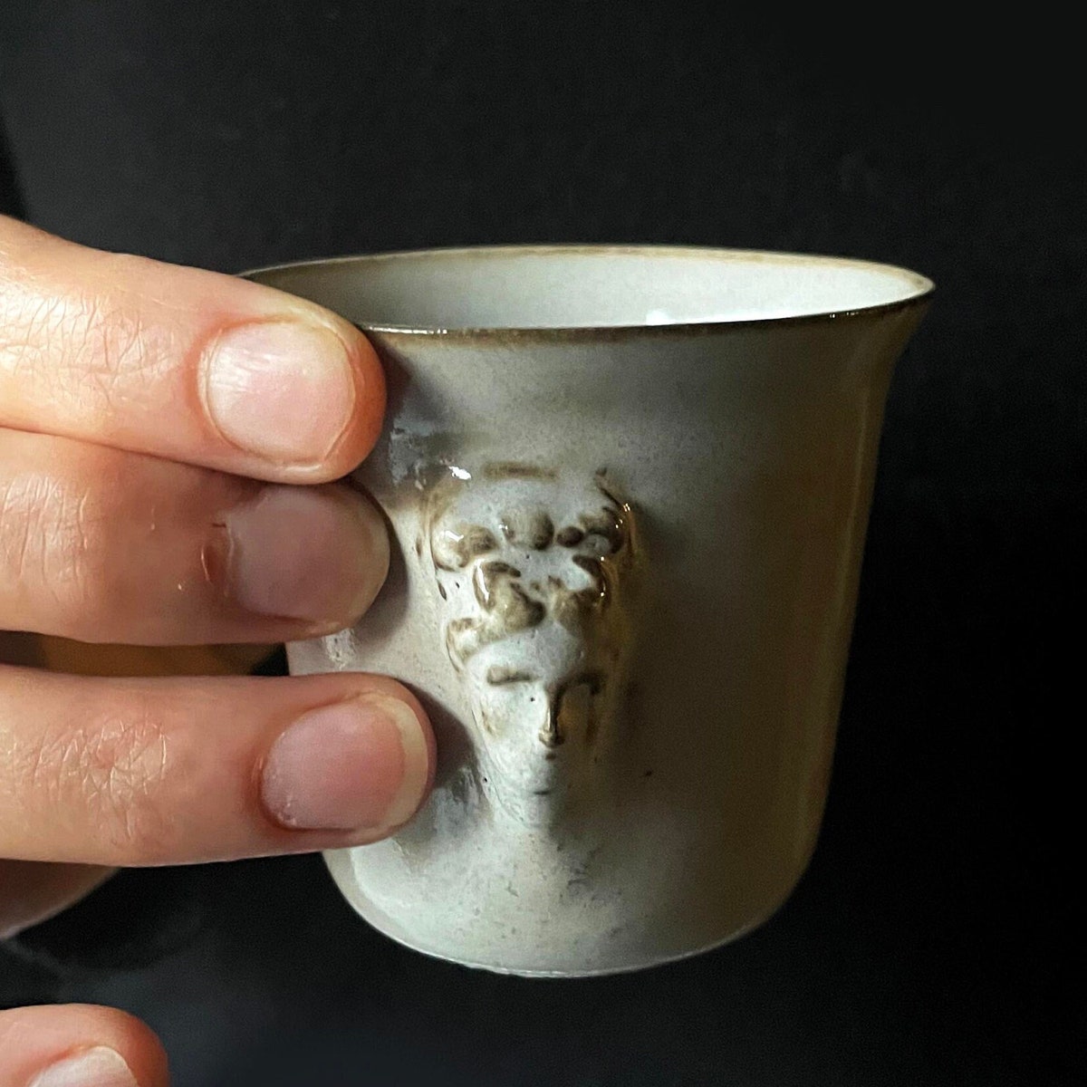 Handmade Ceramic Espresso Cup: Greek Goddess Aphrodite Relief, 3.4 Oz 100ml - Etsy