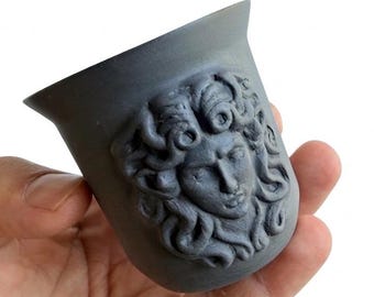 MEDUSA - Handmade Porcelain Espresso Cup | Greek Mythology Collection