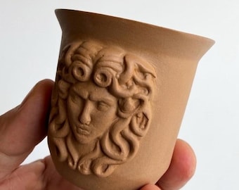MEDUSA - Handmade Porcelain Espresso Cup | Greek Mythology Collection