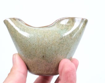 Handmade Green Stoneware Sauce and Cream Pitcher – 100 ml Capacity