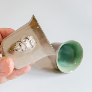 Espresso Cup | Aphrodite Embossed, Unique Greek Goddess Design, 3.4 oz