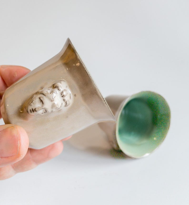 Espresso Cup | Aphrodite Embossed, Unique Greek Goddess Design, 3.4 oz