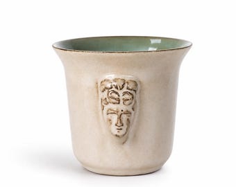 Taza de espresso de cerámica hecha a mano: Arte de Afrodita, Mitología griega