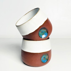 Espresso Cups Set 3.40oz, Ceramic Coffee Cup for the Coffee Lovers - Handmade and Distinctive