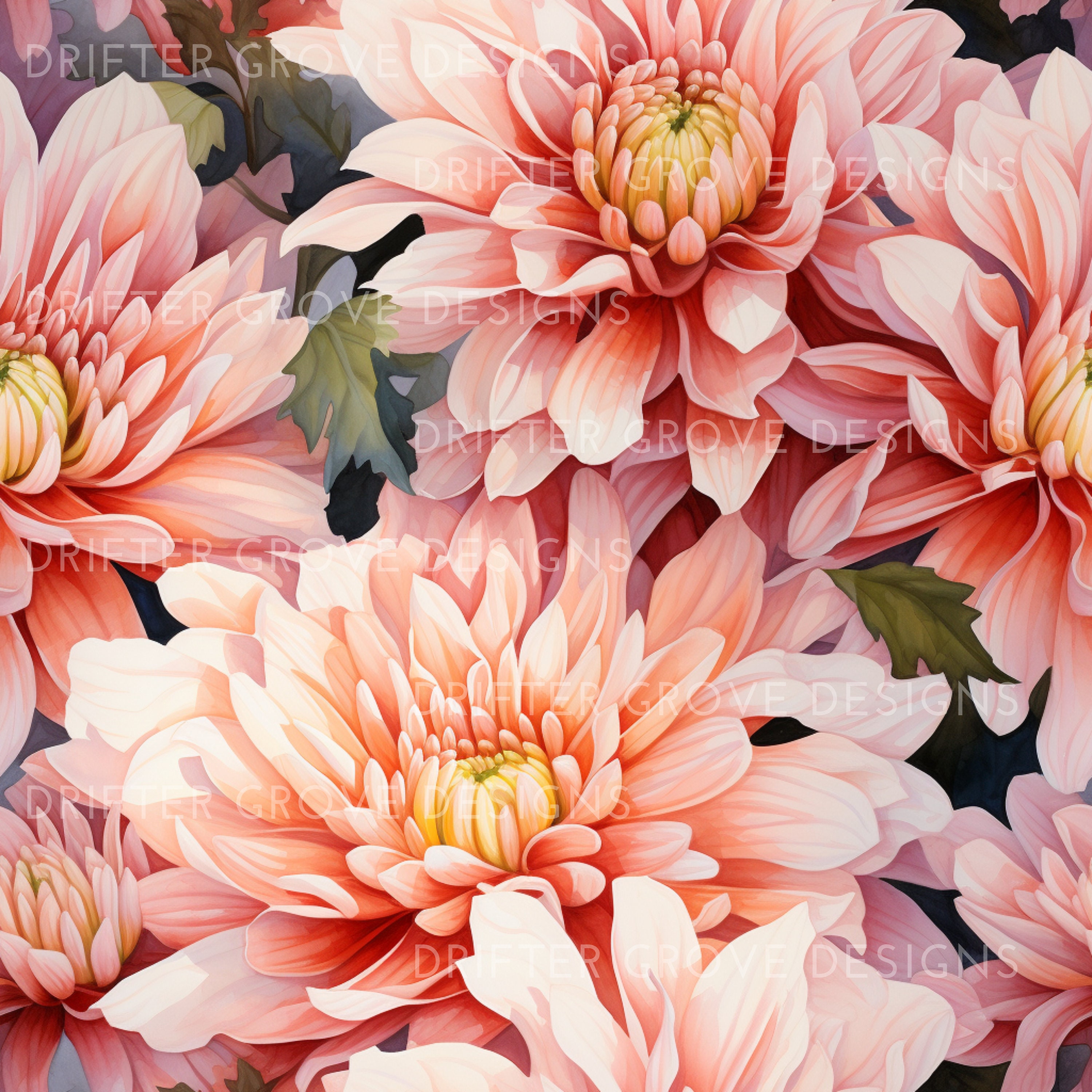 Floral Seamless Pattern Digital Paper Instant Download PNG - Etsy