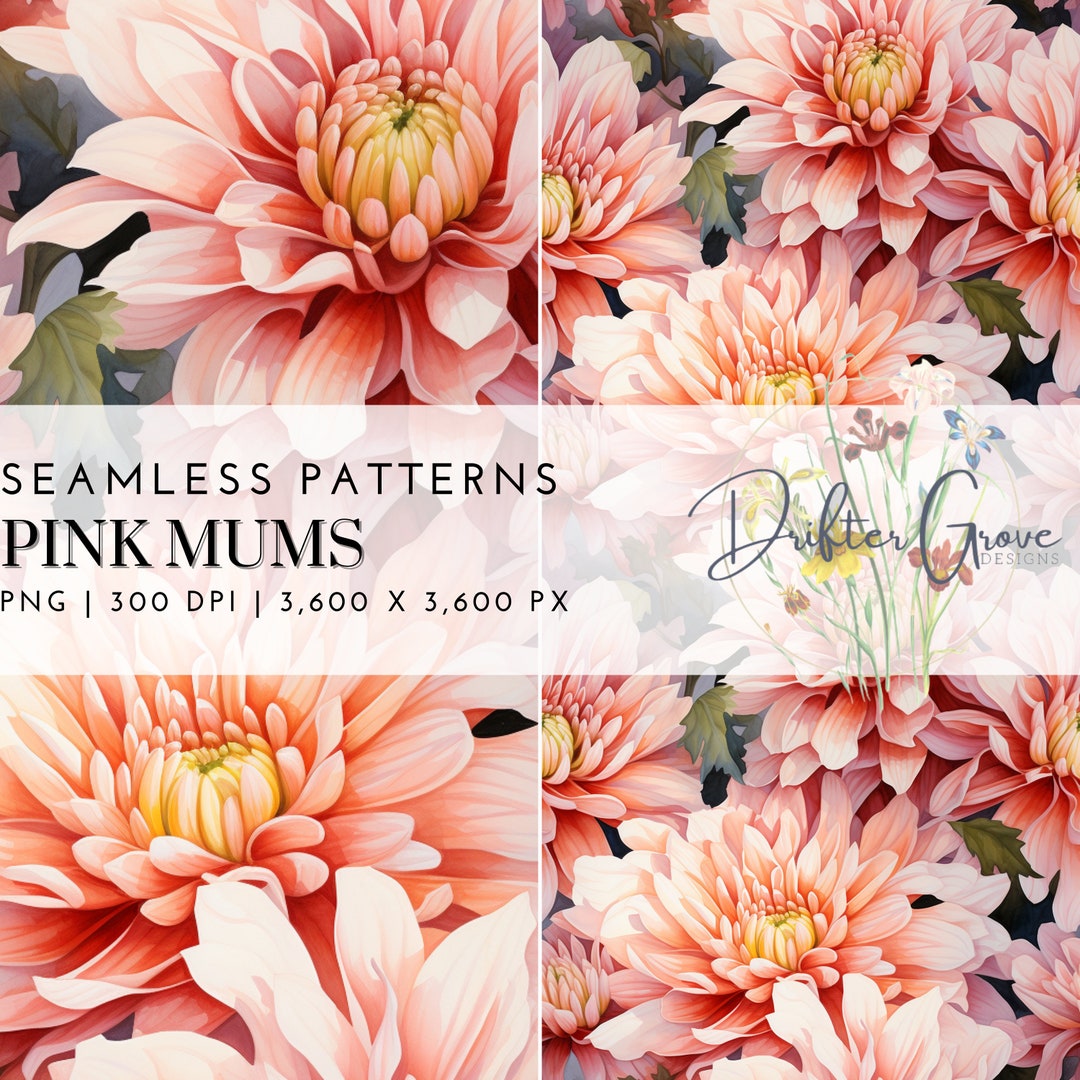 Floral Seamless Pattern Digital Paper Instant Download PNG - Etsy