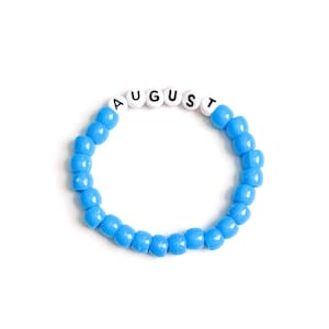 Pony Bead Name Bracelet | Personalized Solid Elastic Bracelets