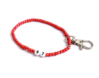 Beaded Keychain | Custom Elastic Bead Keychain