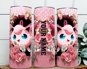 Nombre personalizado Cartoon Tumbler 20 Oz Wrap Png Sublimación Descarga instantánea, Tumbler Wrap Png Descarga digital