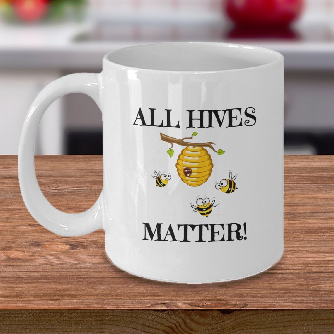 Honey Bee Coffee Mug / All Hives Matter /11oz Ceramic Coffee Etsy
