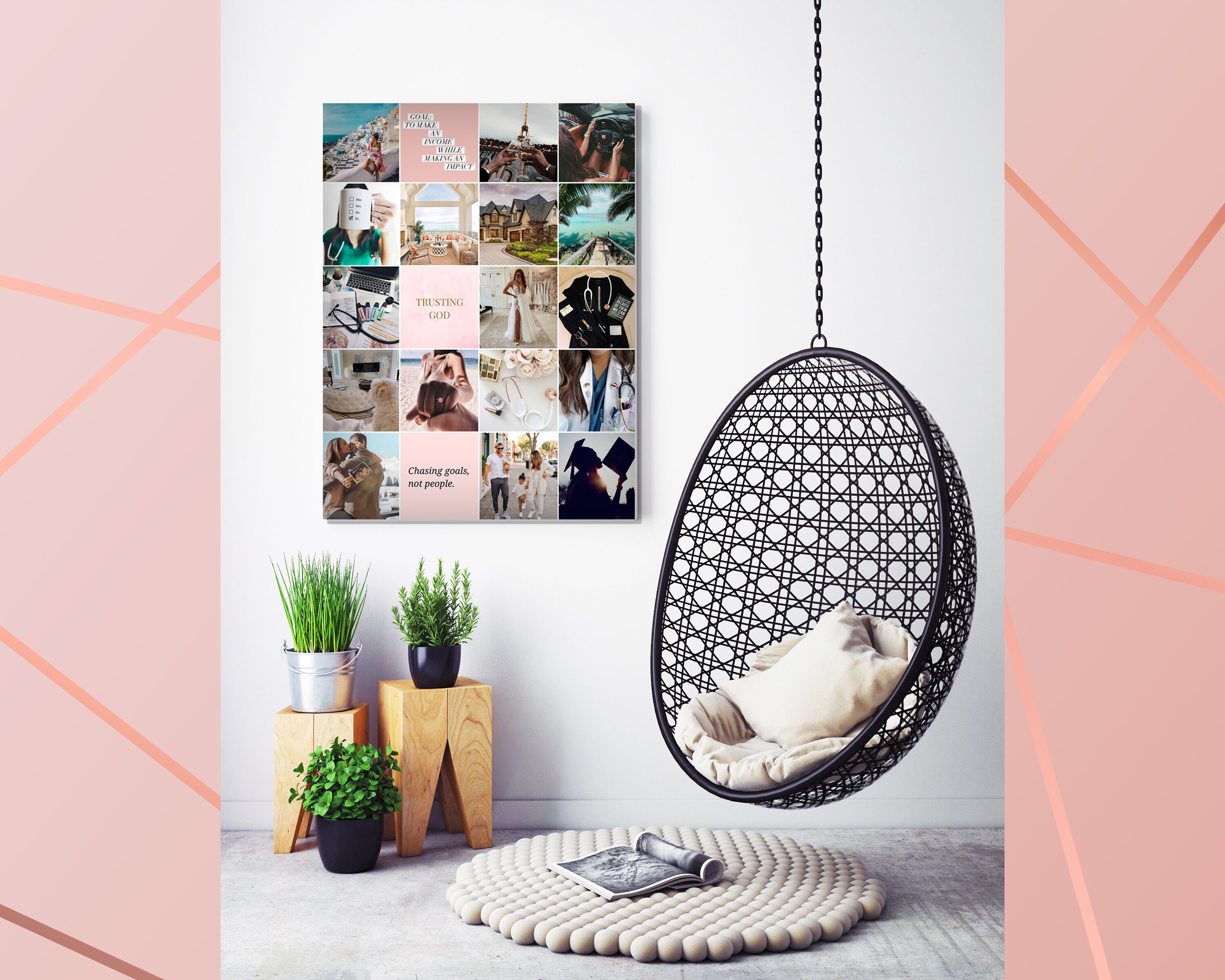 Custom VISION BOARD CANVAS / Law of Attraction / Goal Setting - Etsy España