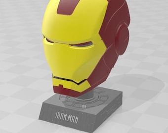 Iron Man Helmet Stand Display base STL file to 3D print. Instant download.