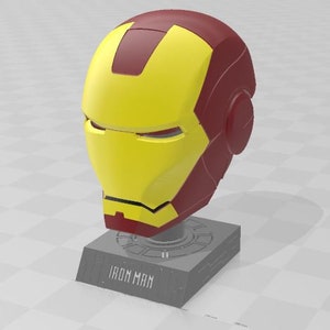 Iron Man Helmet Stand Display base STL file to 3D print. Instant download.