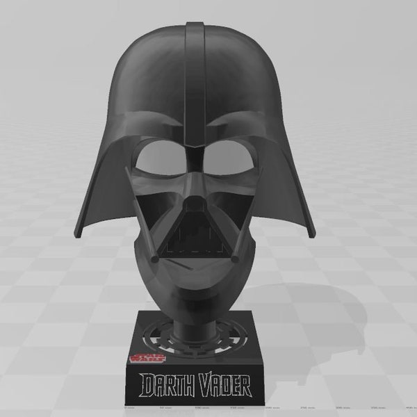 Star Wars Darth Vader Helmet Stand Display base STL file to 3D print. Instant download.