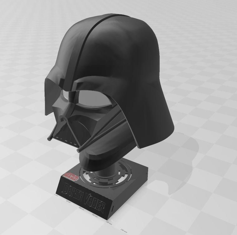 Star Wars Darth Vader Helmet Stand Display Base STL File to 3D Print