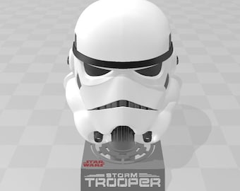 Star Wars Stormtrooper Helmet Stand Display base STL file to 3D print. Instant download.