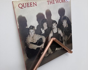 Vinyl Record Display | Handmade From Solid Copper | Gift for music lover | Rose Gold | Wall mounted | LP Holder