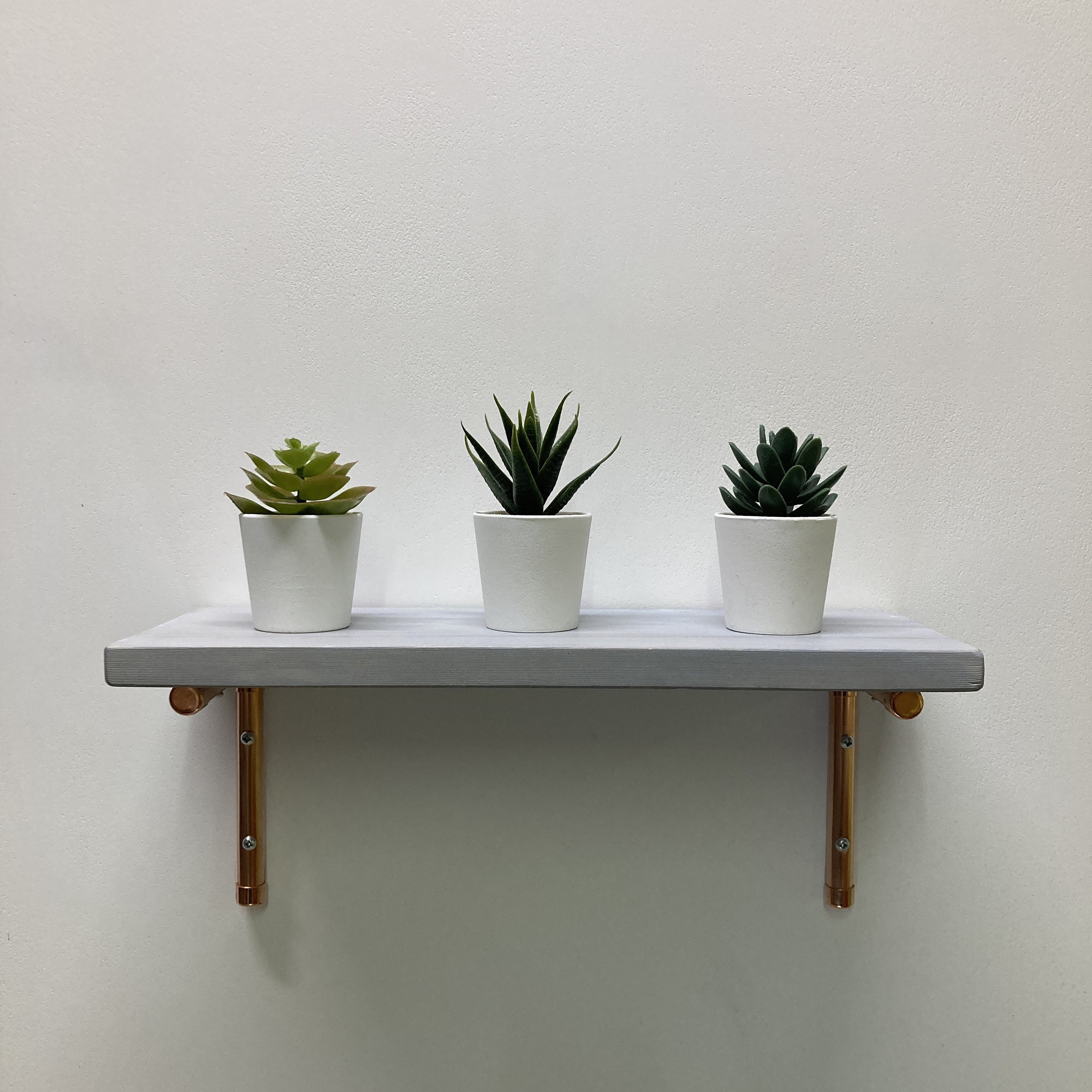 Dovetail Grey Shelf With Copper Brackets Etsy UK