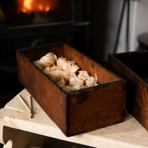 Vintage rustic wooden storage box