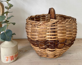 Vintage woven wicker basket