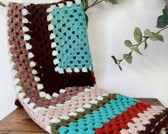 Vintage crochet knit blanket