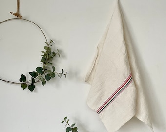 Vintage European linen hand towel