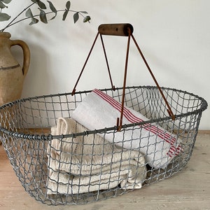 Vintage French farmhouse basket